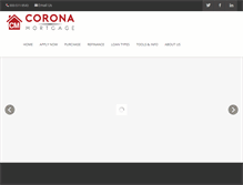 Tablet Screenshot of coronamortgage.com